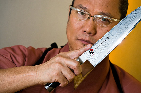 Chef Morimoto with Knife